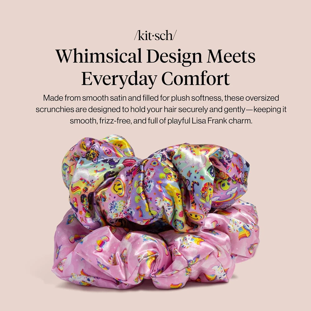 Lisa Frank Satin Hair Scrunchies