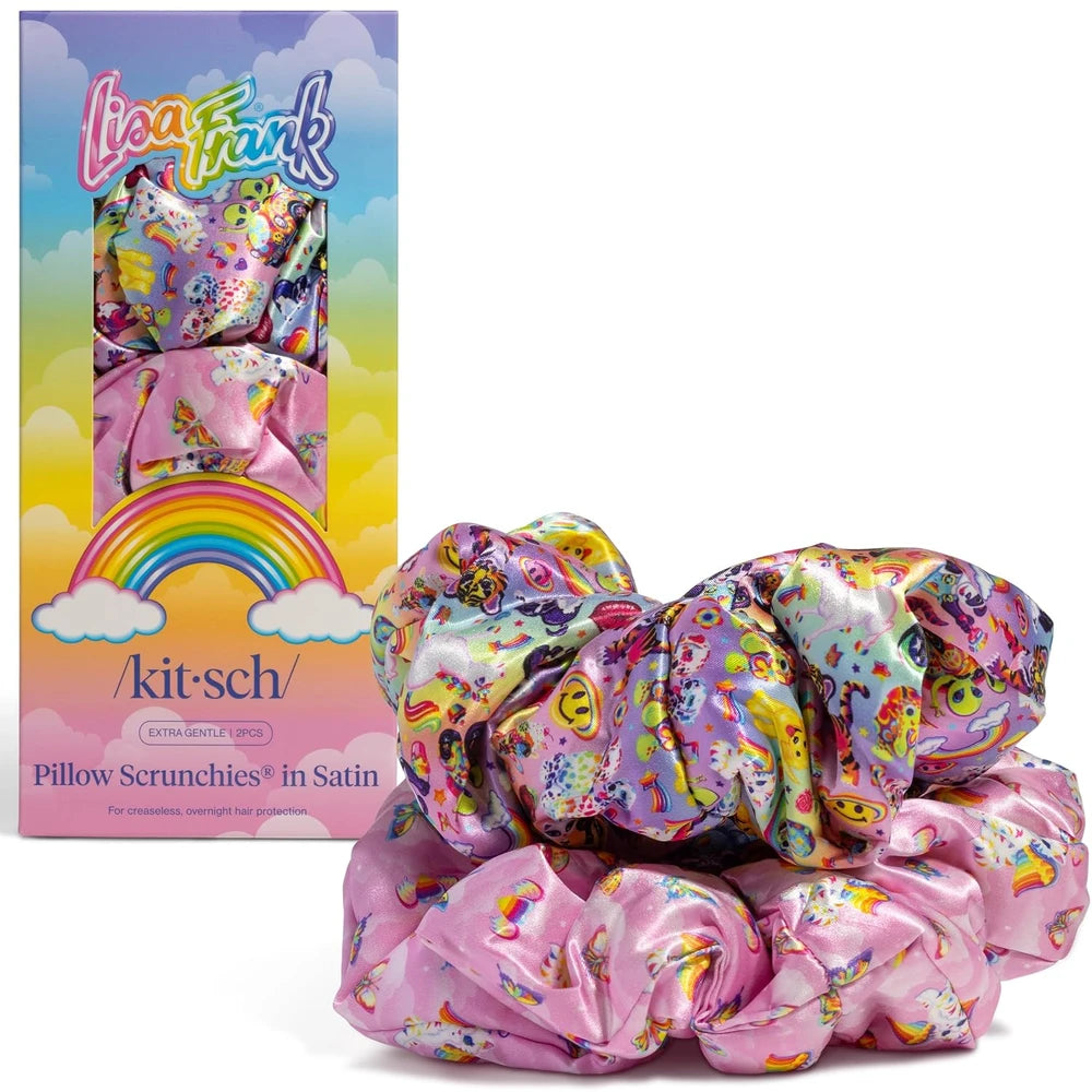 Lisa Frank Satin Hair Scrunchies