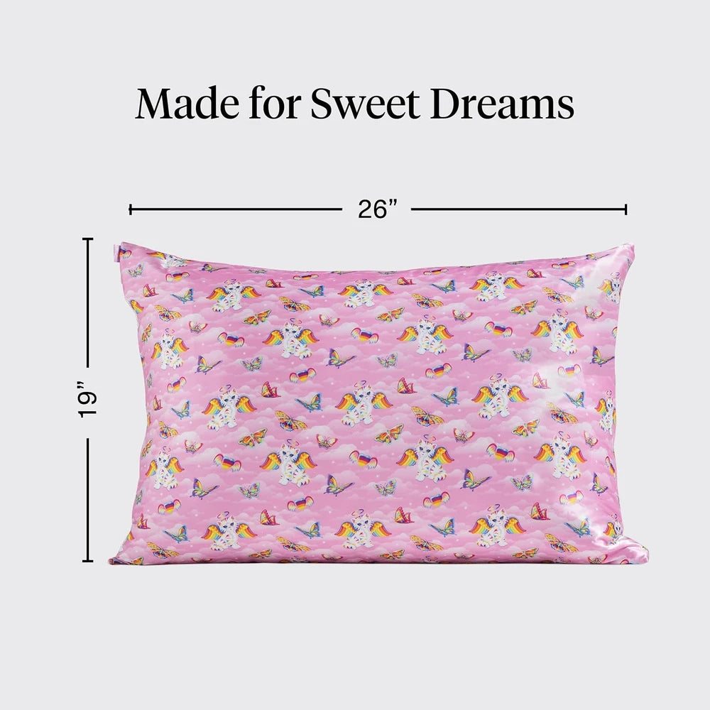 Kitsch Satin Pillowcase Angel Kitty