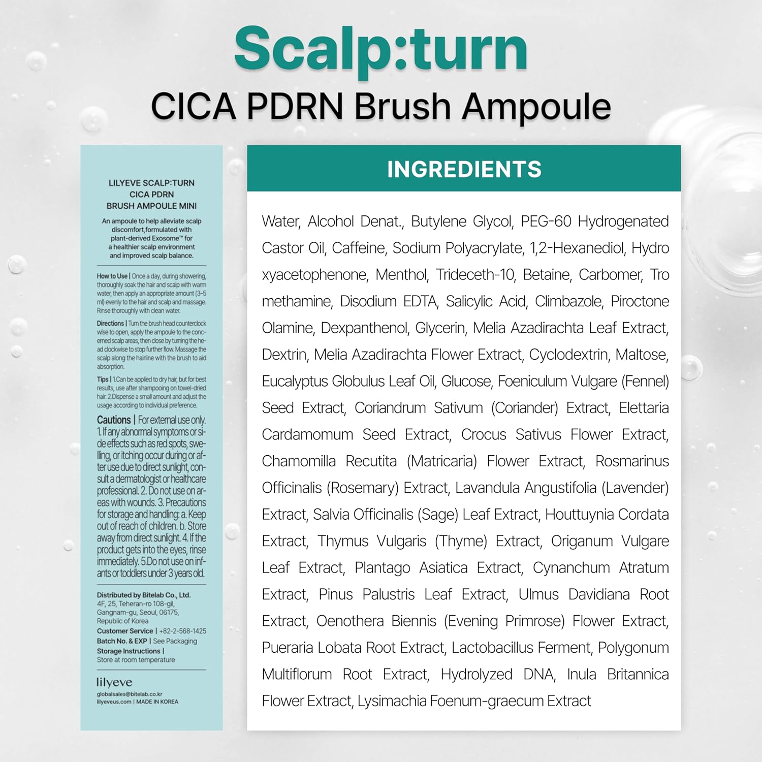 Lilyeve Scalp:Turn CICA PDRN Brush Ampoule
