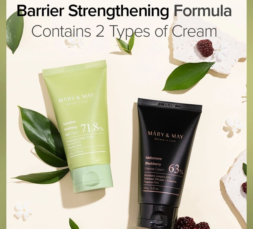 Mary & May Soothing Gel Cream + Idebenone Blackberry Cream Duo Set