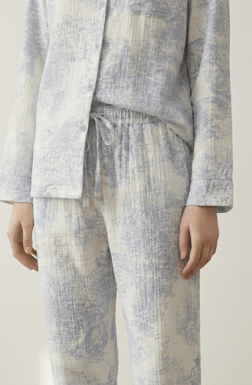 Blush Mist Cotton Pajama Set / Pink