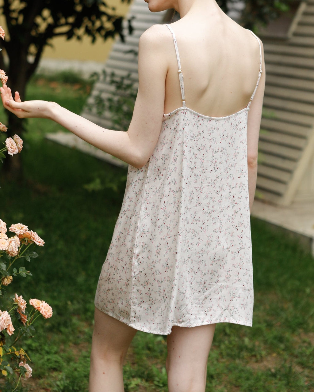 Fresh Floral Nightgown Pajama Dress / Pink Floral