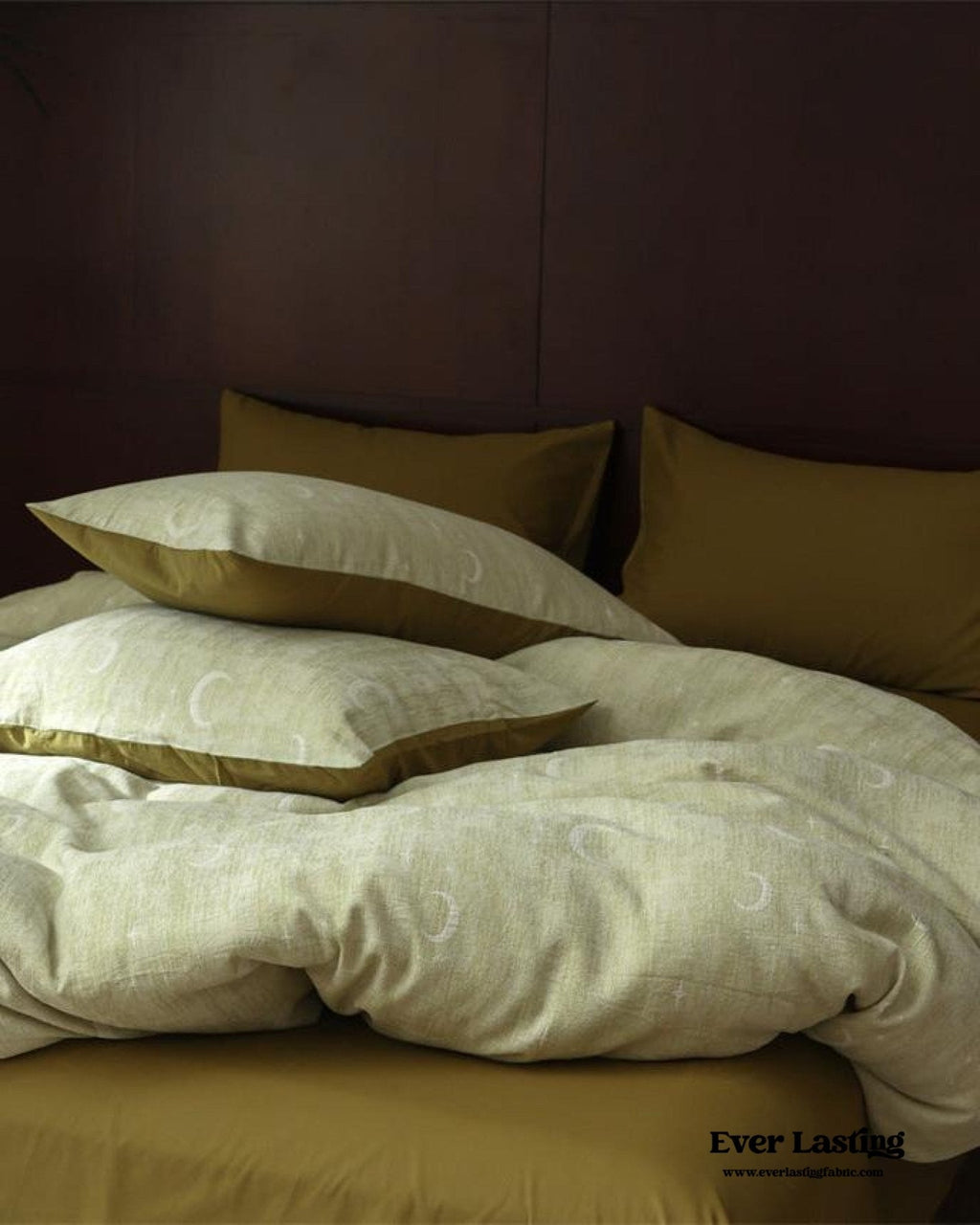 Lucien Silky Vintage Jacquard Bedding Set / Green