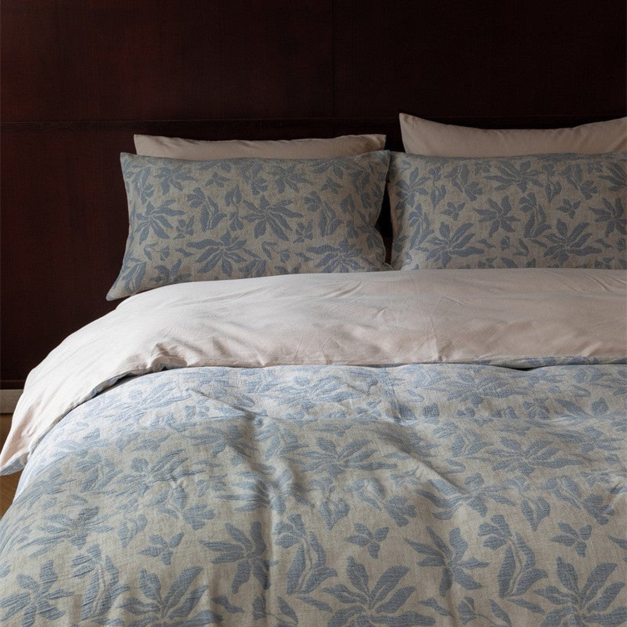 Lucien Silky Vintage Jacquard Bedding Set / Green