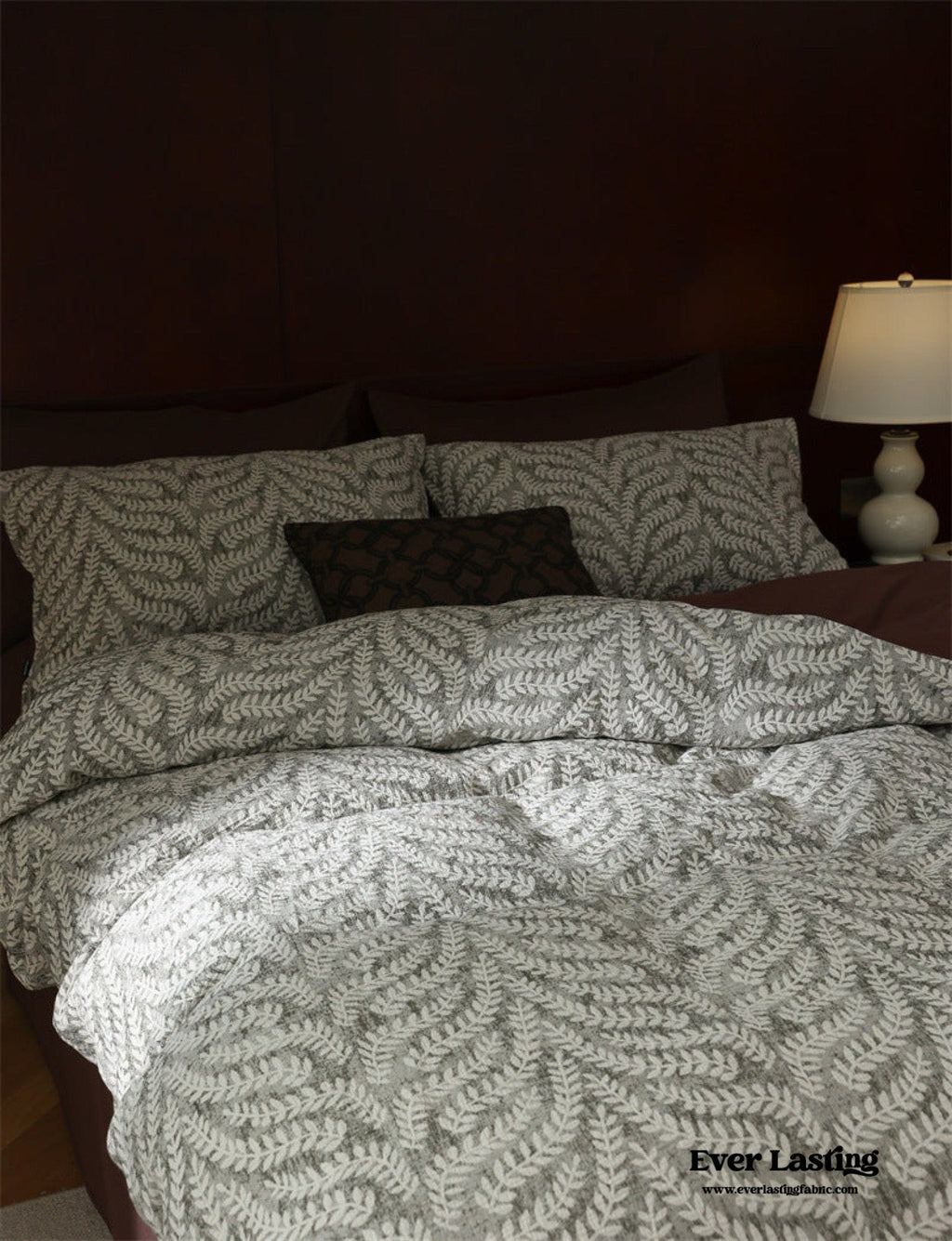 Lucien Silky Vintage Jacquard Bedding Set / Green