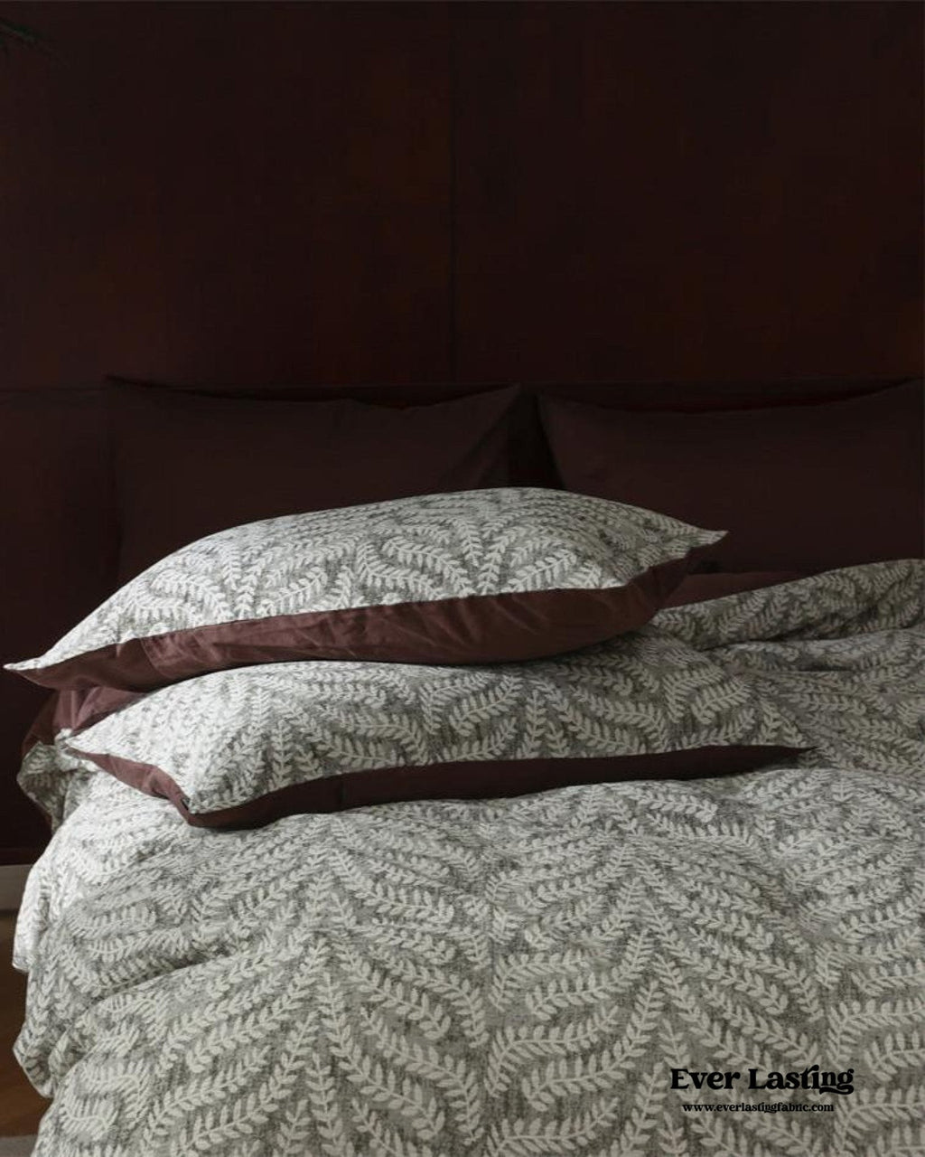Lucien Silky Vintage Jacquard Bedding Set / Green