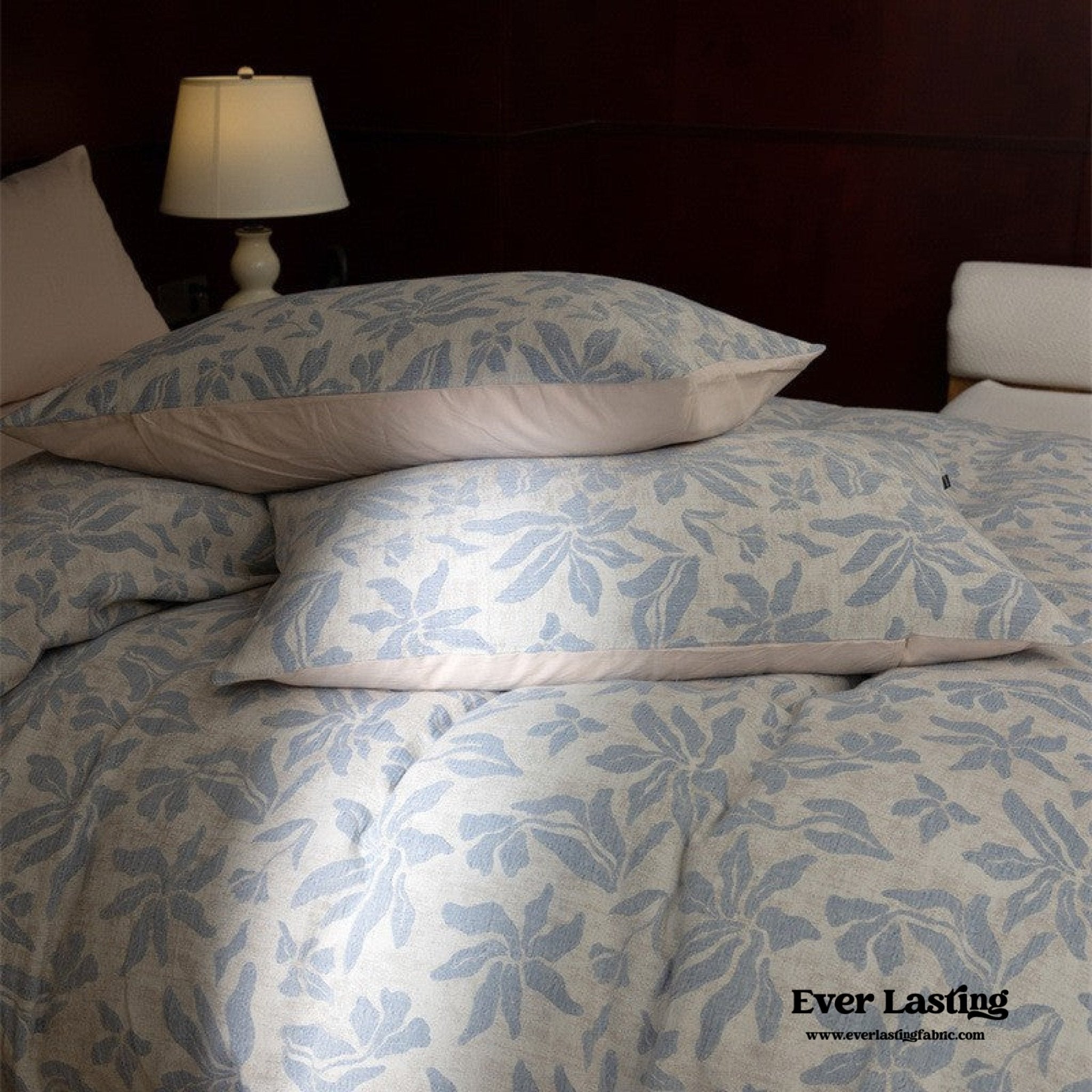 Lucien Silky Vintage Jacquard Bedding Set / Green