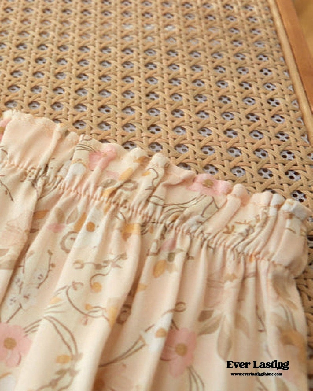 Pastoral Floral Short-Sleeve Long-Pants Pajama Set / Green